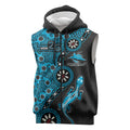 Cronulla-Sutherland Sharks NAIDOC Week 2026 Sleeveless Zip Hoodie Aboriginal Lizard Dot Painting - 50 Years of Deadly