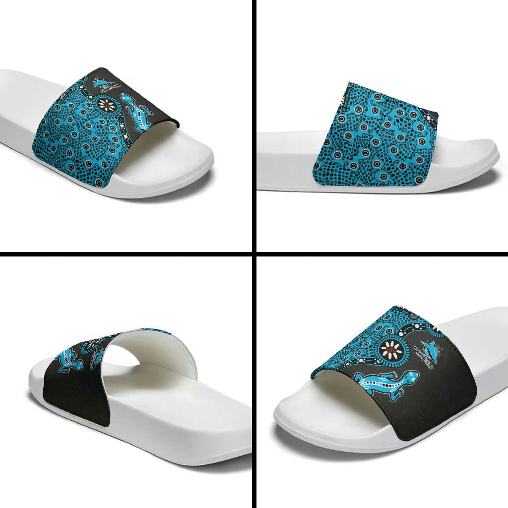 Cronulla-Sutherland Sharks NAIDOC Week 2026 Slide Sandals Aboriginal Lizard Dot Painting - 50 Years of Deadly