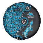 Cronulla-Sutherland Sharks NAIDOC Week 2026 Spare Tire Cover Aboriginal Lizard Dot Painting - 50 Years of Deadly