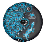 Cronulla-Sutherland Sharks NAIDOC Week 2026 Spare Tire Cover Aboriginal Lizard Dot Painting - 50 Years of Deadly