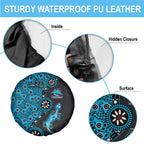 Cronulla-Sutherland Sharks NAIDOC Week 2026 Spare Tire Cover Aboriginal Lizard Dot Painting - 50 Years of Deadly
