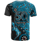 Cronulla-Sutherland Sharks NAIDOC Week 2026 T Shirt Aboriginal Lizard Dot Painting - 50 Years of Deadly