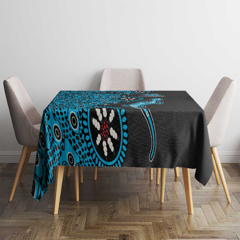 Cronulla-Sutherland Sharks NAIDOC Week 2026 Tablecloth Aboriginal Lizard Dot Painting - 50 Years of Deadly