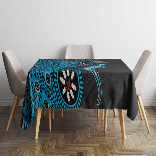 Cronulla-Sutherland Sharks NAIDOC Week 2026 Tablecloth Aboriginal Lizard Dot Painting - 50 Years of Deadly