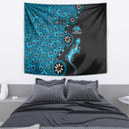 Cronulla-Sutherland Sharks NAIDOC Week 2026 Tapestry Aboriginal Lizard Dot Painting - 50 Years of Deadly