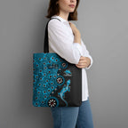 Cronulla-Sutherland Sharks NAIDOC Week 2026 Tote Bag Aboriginal Lizard Dot Painting - 50 Years of Deadly