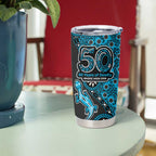 Cronulla-Sutherland Sharks NAIDOC Week 2026 Tumbler Cup Aboriginal Lizard Dot Painting - 50 Years of Deadly