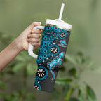 Cronulla-Sutherland Sharks NAIDOC Week 2026 Tumbler With Handle Aboriginal Lizard Dot Painting - 50 Years of Deadly