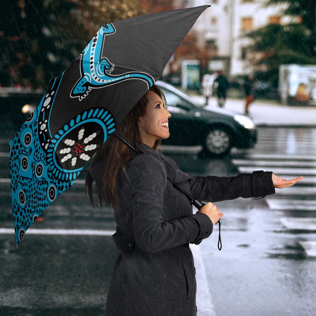 Cronulla-Sutherland Sharks NAIDOC Week 2026 Umbrella Aboriginal Lizard Dot Painting - 50 Years of Deadly