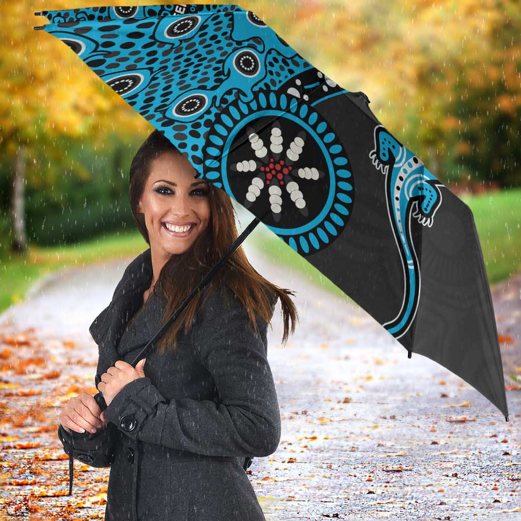 Cronulla-Sutherland Sharks NAIDOC Week 2026 Umbrella Aboriginal Lizard Dot Painting - 50 Years of Deadly