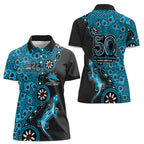 Cronulla-Sutherland Sharks NAIDOC Week 2026 Women Polo Shirt Aboriginal Lizard Dot Painting - 50 Years of Deadly