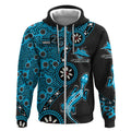 Cronulla-Sutherland Sharks NAIDOC Week 2026 Zip Hoodie Aboriginal Lizard Dot Painting - 50 Years of Deadly