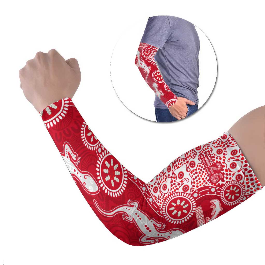 Dolphins NRL NAIDOC Week 2026 Arm Sleeves Aboriginal Lizard Dot Painting - 50 Years of Deadly