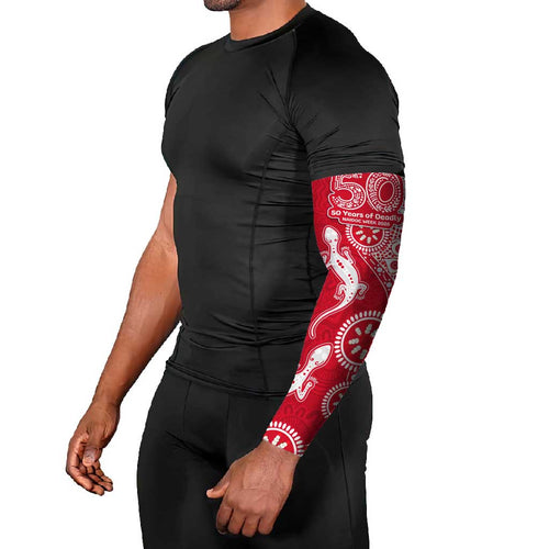 Dolphins NRL NAIDOC Week 2026 Arm Sleeves Aboriginal Lizard Dot Painting - 50 Years of Deadly