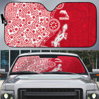 Dolphins NRL NAIDOC Week 2026 Auto Sun Shade Aboriginal Lizard Dot Painting - 50 Years of Deadly