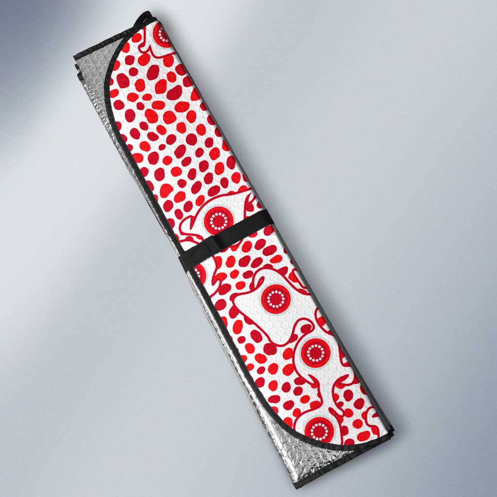 Dolphins NRL NAIDOC Week 2026 Auto Sun Shade Aboriginal Lizard Dot Painting - 50 Years of Deadly