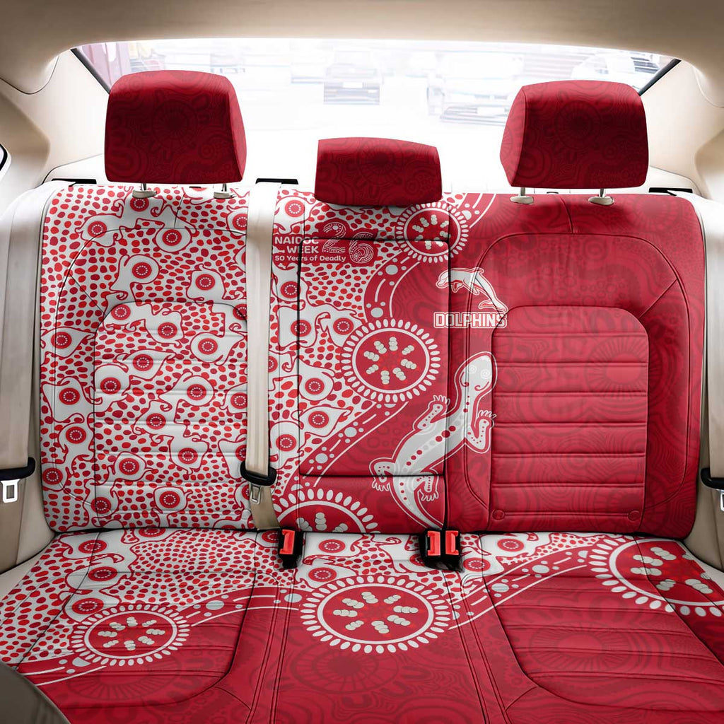 Dolphins NRL NAIDOC Week 2026 Back Car Seat Cover Aboriginal Lizard Dot Painting - 50 Years of Deadly