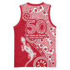 Dolphins NRL NAIDOC Week 2026 Basketball Jersey Aboriginal Lizard Dot Painting - 50 Years of Deadly