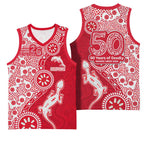 Dolphins NRL NAIDOC Week 2026 Basketball Jersey Aboriginal Lizard Dot Painting - 50 Years of Deadly