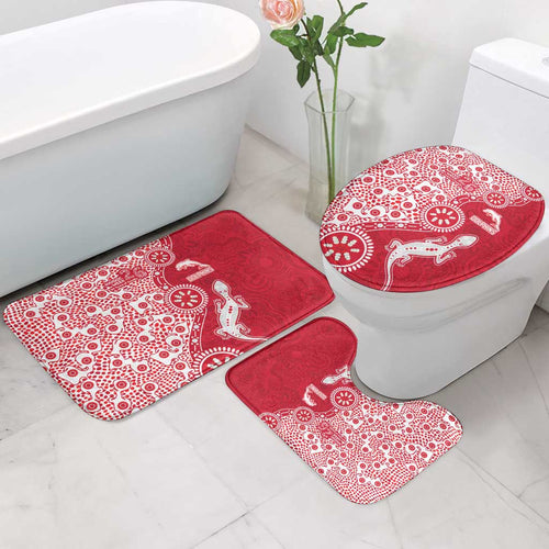 Dolphins NRL NAIDOC Week 2026 Bathroom Set Aboriginal Lizard Dot Painting - 50 Years of Deadly