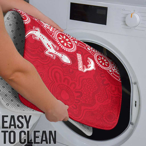 Dolphins NRL NAIDOC Week 2026 Bathroom Set Aboriginal Lizard Dot Painting - 50 Years of Deadly