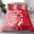Dolphins NRL NAIDOC Week 2026 Bedding Set Aboriginal Lizard Dot Painting - 50 Years of Deadly