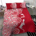Dolphins NRL NAIDOC Week 2026 Bedding Set Aboriginal Lizard Dot Painting - 50 Years of Deadly