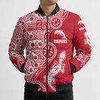 Dolphins NRL NAIDOC Week 2026 Bomber Puffer Jacket Aboriginal Lizard Dot Painting - 50 Years of Deadly
