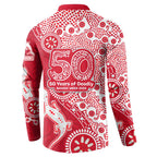Dolphins NRL NAIDOC Week 2026 Button Sweatshirt Aboriginal Lizard Dot Painting - 50 Years of Deadly