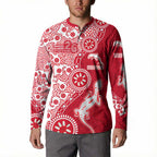 Dolphins NRL NAIDOC Week 2026 Button Sweatshirt Aboriginal Lizard Dot Painting - 50 Years of Deadly