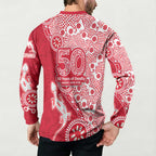 Dolphins NRL NAIDOC Week 2026 Button Sweatshirt Aboriginal Lizard Dot Painting - 50 Years of Deadly