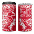 Dolphins NRL NAIDOC Week 2026 4 in 1 Can Cooler Tumbler Aboriginal Lizard Dot Painting - 50 Years of Deadly