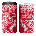 Dolphins NRL NAIDOC Week 2026 4 in 1 Can Cooler Tumbler Aboriginal Lizard Dot Painting - 50 Years of Deadly