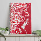 Dolphins NRL NAIDOC Week 2026 Canvas Wall Art Aboriginal Lizard Dot Painting - 50 Years of Deadly