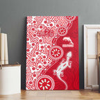 Dolphins NRL NAIDOC Week 2026 Canvas Wall Art Aboriginal Lizard Dot Painting - 50 Years of Deadly