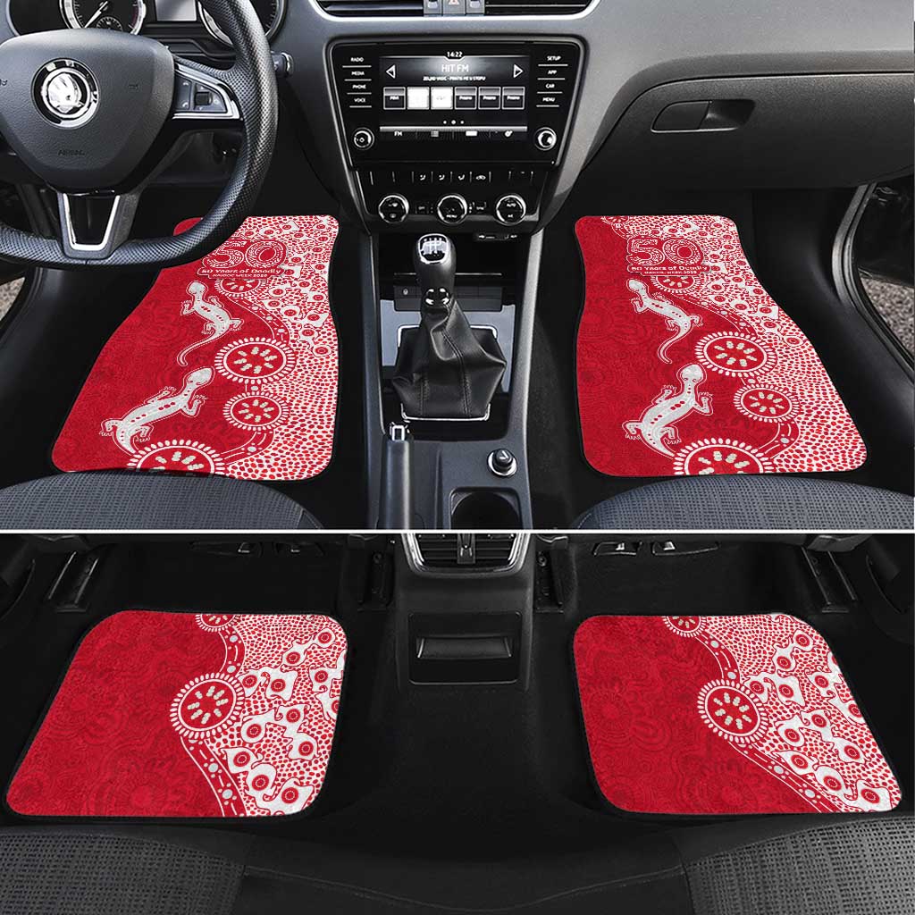 Dolphins NRL NAIDOC Week 2026 Car Mats Aboriginal Lizard Dot Painting - 50 Years of Deadly