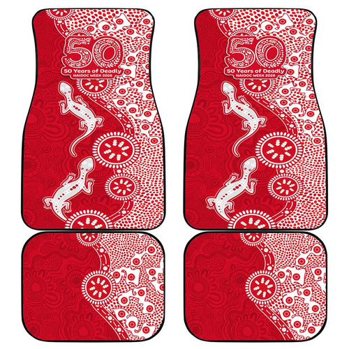 Dolphins NRL NAIDOC Week 2026 Car Mats Aboriginal Lizard Dot Painting - 50 Years of Deadly