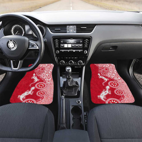 Dolphins NRL NAIDOC Week 2026 Car Mats Aboriginal Lizard Dot Painting - 50 Years of Deadly