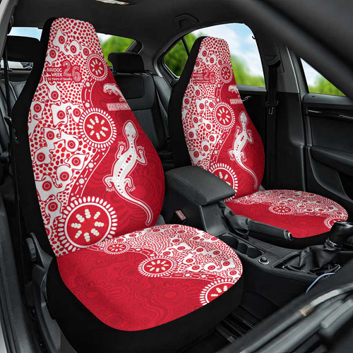 Dolphins NRL NAIDOC Week 2026 Car Seat Cover Aboriginal Lizard Dot Painting - 50 Years of Deadly