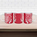 Dolphins NRL NAIDOC Week 2026 Ceramic Mug Aboriginal Lizard Dot Painting - 50 Years of Deadly