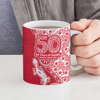 Dolphins NRL NAIDOC Week 2026 Ceramic Mug Aboriginal Lizard Dot Painting - 50 Years of Deadly