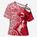 Dolphins NRL NAIDOC Week 2026 Cross Shoulder Shirt Aboriginal Lizard Dot Painting - 50 Years of Deadly