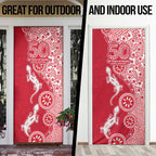 Dolphins NRL NAIDOC Week 2026 Door Cover Aboriginal Lizard Dot Painting - 50 Years of Deadly