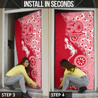 Dolphins NRL NAIDOC Week 2026 Door Cover Aboriginal Lizard Dot Painting - 50 Years of Deadly