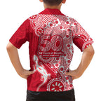 Dolphins NRL NAIDOC Week 2026 Family Matching Off Shoulder Short Dress and Hawaiian Shirt Aboriginal Lizard Dot Painting - 50 Years of Deadly