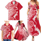 Dolphins NRL NAIDOC Week 2026 Family Matching Summer Maxi Dress and Hawaiian Shirt Aboriginal Lizard Dot Painting - 50 Years of Deadly