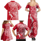 Dolphins NRL NAIDOC Week 2026 Family Matching Summer Maxi Dress and Hawaiian Shirt Aboriginal Lizard Dot Painting - 50 Years of Deadly