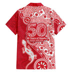 Dolphins NRL NAIDOC Week 2026 Family Matching Summer Maxi Dress and Hawaiian Shirt Aboriginal Lizard Dot Painting - 50 Years of Deadly
