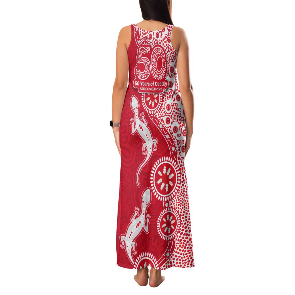 Dolphins NRL NAIDOC Week 2026 Family Matching Tank Maxi Dress and Hawaiian Shirt Aboriginal Lizard Dot Painting - 50 Years of Deadly