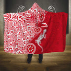 Dolphins NRL NAIDOC Week 2026 Hooded Blanket Aboriginal Lizard Dot Painting - 50 Years of Deadly